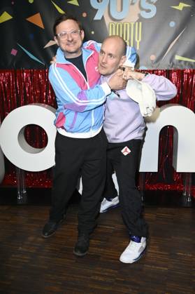 Florian Lukas and Oli P at the premiere of season 1 of the Joyn series Messiah Superstar at Bi Nuu Berlin, 15 05 2025 Foto:xN.xKubelkax xFuturexImagex messiah_5557