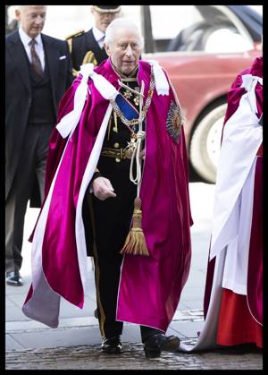. 16 05 2025. London, United Kingdom. King Charles III arriving at the Order of the Bath service at Westminster Abbey in London. xStephenxLockx xi-Imagesx IIM-25950-0014