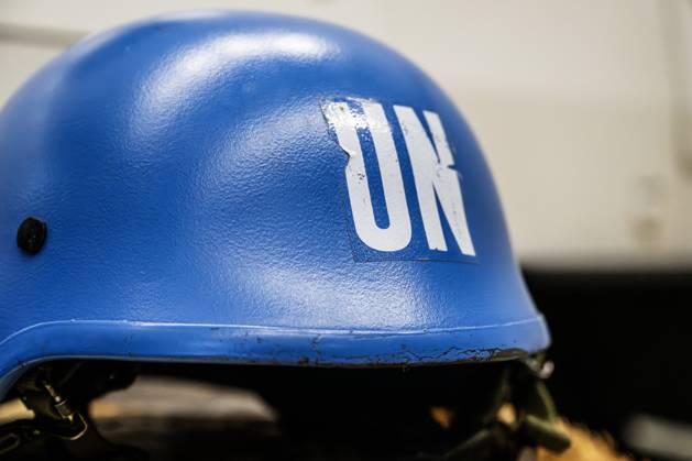 Symbolic photo UN helmet, Switzerland, 02 05 2025