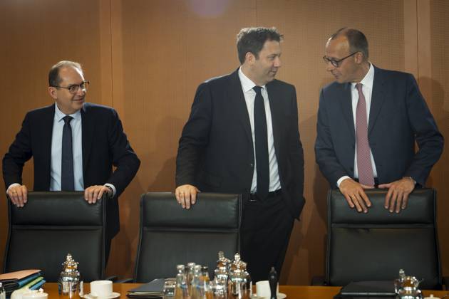 4 Cabinet meeting, Federal Government, Kick-off kick-off pictures, 4 Cabinet meeting, Federal Government, Federal Chancellor, Friedrich Merz Lars Klingbeil, BMF, Federal Minister of Finance, Vice Chancellor, SPD Alexander Dobrindt, BMI, Federal Minister of the Interior, CSU Berlin Berlin GER