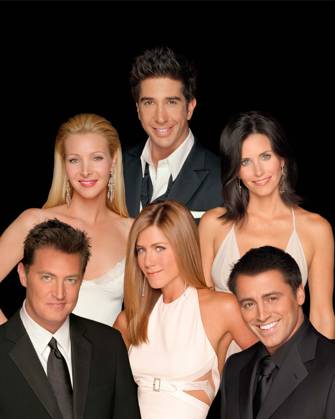 Friends - filmstill MATTHEW PERRY, JENNIFER ANISTON & MATT LE BLANC, LISA KUDROW, DAVID SCHWIMMER & COURTENEY COX. in Friends Filmstill - Editorial Use Only Ref: FB Supplied by EDITORIAL USE ONLY Copyright: xSuppliedxbyxCapitalxPicturesx