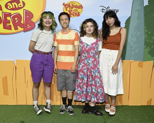 May 31, 2025, Hollywood, California, USA: Music group The Linda Lindas attends Phineas and Ferb World Premiere Event. Hollywood USA - ZUMAb173 20250531_aap_b173_043 Copyright: xBillyxBennightx