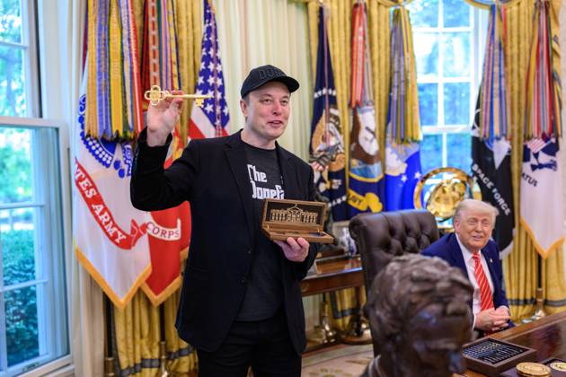 May 30, 2025, Washington, District of Columbia, USA: President Donald Trump participates in a press conference with departing DOGE adviser Elon Musk, Friday, May 30, 2025, in the Oval Office. Washington U.S. - ZUMAz03_ 20250530_shc_z03_820 Copyright: xWhitexHousex