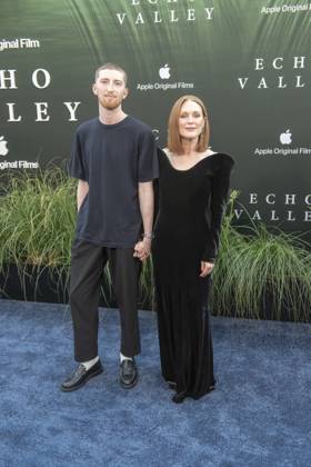 June 4, 2025, New York, United States: (L-R) Caleb Freundlich and Julianne Moore attend the Echo Valley New York Premiere at AMC Lincoln Square. New York United States - ZUMAs197 20250604_aaa_s197_486 Copyright: xRonxAdarx