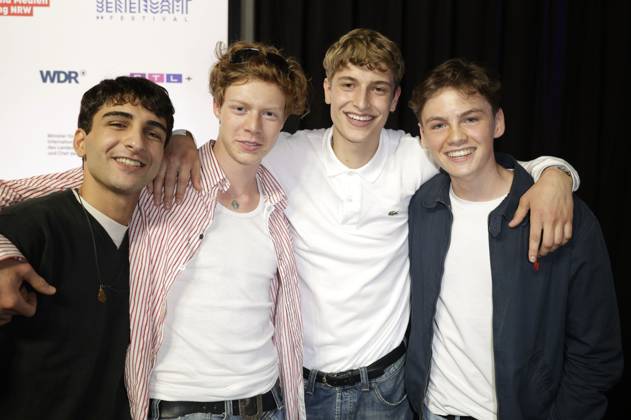 Loran Alhasan, Arsseni Bultmann, Jonathan Kriener and Nico Marischka at the premiere of the ZDFneo series Chabos at the 11 Series Camp Festival 2025 at the Cinenova cinema in Cologne, 05 06 2025 Foto:xR.xSchmiegeltx xFuturexImagex chabos_5644