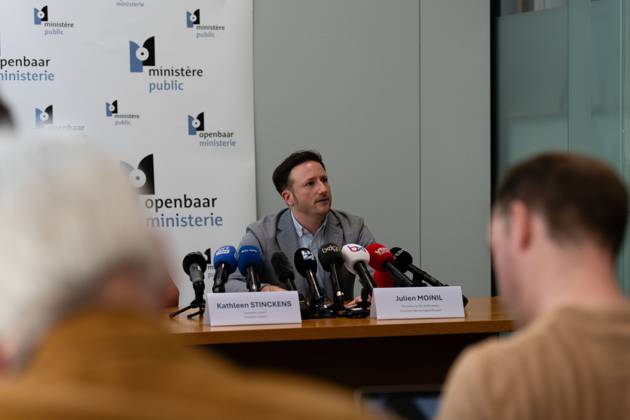 Brussels King s Prosecutor Julien Moinil pictured during a press conference about the file on the death of Fabian (11) on Wednesday 11 June 2025 in Brussels. The 11-year-old Fabian died after he was was chased and hit by a police car, at the Elisabeth park in Ganshoren. MARIUS BURGELMAN  MariusxBurgelman 126686075