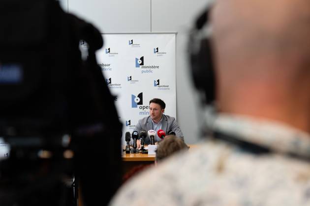 Brussels King s Prosecutor Julien Moinil pictured during a press conference about the file on the death of Fabian (11) on Wednesday 11 June 2025 in Brussels. The 11-year-old Fabian died after he was was chased and hit by a police car, at the Elisabeth park in Ganshoren. MARIUS BURGELMAN  MariusxBurgelman 126686589
