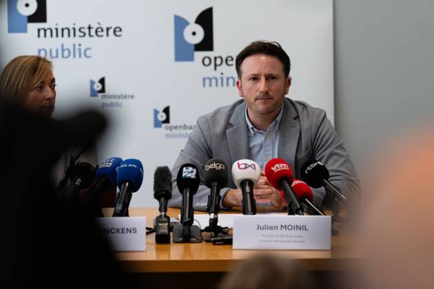 Brussels King s Prosecutor Julien Moinil pictured during a press conference about the file on the death of Fabian (11) on Wednesday 11 June 2025 in Brussels. The 11-year-old Fabian died after he was was chased and hit by a police car, at the Elisabeth park in Ganshoren. MARIUS BURGELMAN  MariusxBurgelman 126686593