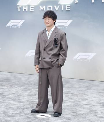 Yuki Tsunoda arrives on the red carpet for the Apple Original Films & Warner Bros. Pictures F1 World Premiere in Times Square on Monday, June 16, 2025 in New York City.  NYP20250616133 JOHNxANGELILLO