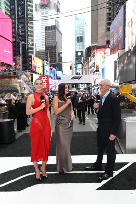 Red carpet arrivals for the World Premiere of Apple Original Films F1 The Movie in Times Square. F1 The Movie will be released in theatre s and in IMAX in partnership with Warner Bros. Pictures on June 27, 2025 Featuring: Madeleine White, Laura Winter and Tim Cook Where: New York, New York, United States When: 16 Jun 2025 Credit: Marion Curtis StarPix for Apple Original Films INSTARimages EDITORIAL USE ONLY. NOT FOR USE BY NEWSPAPERS BASED IN THE UK. Copyright: xMarionxCurtisx xStarPixxforxApplexOriginalxFilmsx instar54848236