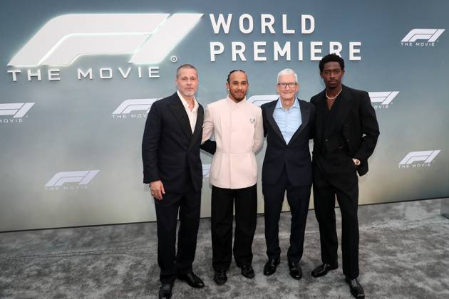 Red carpet arrivals for the World Premiere of Apple Original Films F1 The Movie in Times Square. F1 The Movie will be released in theatre s and in IMAX in partnership with Warner Bros. Pictures on June 27, 2025 Featuring: Brad Pitt, Lewis Hamilton, Tim Cook and Damson Idris Where: New York, New York, United States When: 16 Jun 2025 Credit: Marion Curtis StarPix for Apple Original Films INSTARimages EDITORIAL USE ONLY. NOT FOR USE BY NEWSPAPERS BASED IN THE UK. Copyright: xMarionxCurtisx xStarPixxforxApplexOriginalxFilmsx instar54848248