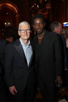 World premiere of Apple Original Films F1 The Movie at Cipriani 42nd Street. F1 The Movie will be released in theatre s and in IMAX in partnership Warner Bros. Pictures on June 27, 2025 Featuring: Tim Cook and Damson Idris Where: New York, New York, United States When: 16 Jun 2025 Credit: Marion Curtis StarPix for Apple Original Films INSTARimages EDITORIAL USE ONLY. NOT FOR USE BY NEWSPAPERS BASED IN THE UK. Copyright: xx instar54848261