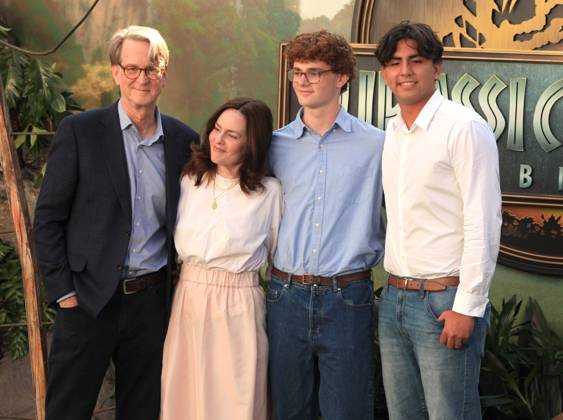 Jurassic World: Rebirth. World premiere London, UK. David Koepp and family at the Jurassic World: Rebirth. World premiere. Odeon Luxe. Leicester Square. 17th July 2025. LMK11-S170625-001 Steve Bealing Landmark Media 