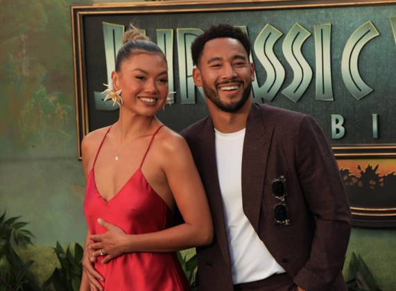 Jurassic World: Rebirth. World premiere London, UK. Ruby Wong and Josh Denzel at the Jurassic World: Rebirth. World premiere. Odeon Luxe. Leicester Square. 17th July 2025. LMK11-S170625-001 Steve Bealing Landmark Media 