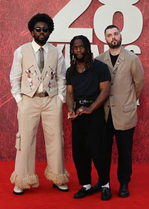 Young Fathers (Alloysious Massaquoi, Kayus Bankole and Graham Hastings) attends 28 Years Later World Premiere at the Odeon Luxe Leicester Square in London, England. UK. Wednesday 18th June 2025. Copyright: xJamesxWarrenx adxt2109