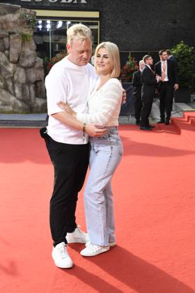 Jens Knossalla and Lia Mitrou at the premiere of JURASSIC WORLD DIE WIEDERGEBURT at the ZOO Palast in Berlin on 18 06 2025