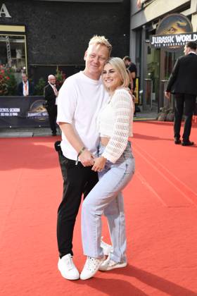 Jens Knossalla and Lia Mitrou at the premiere of JURASSIC WORLD DIE WIEDERGEBURT at the ZOO Palast in Berlin on 18 06 2025