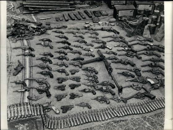 Bombs Rifles Weapons 05 May 1957 – Armoury in Southern Algeria discovered recently was in Marechal Foch at South Algeria a Great Quantity Ammunition and Weapons the Rebels discovered OPs – some the Weapons were from the French Troops discovered  Copyright: xUnitedxArchivesx xkpaxKeystonex 19570505_baf_k09_009