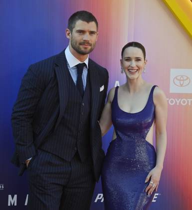 Cast members David Corenswet (L) and Rachel Brosnahan attend the premiere of the sci-fi motion picture Superman at the TCL Chinese Theatre in the Hollywood section of Los Angeles on Monday, July 7, 2025. Storyline: Superman must reconciles his alien Kryptonian heritage with his human upbringing as reporter Clark Kent. As the embodiment of truth, justice and the human way he soon finds himself in a world that views these as old-fashioned. Superman must reconcile his alien Kryptonian heritage with his human upbringing as reporter Clark Kent. As the embodiment of truth, justice and the human way he soon finds himself in a world that views these as old-fashioned.  LAP20205070701 JIMxRUYMEN