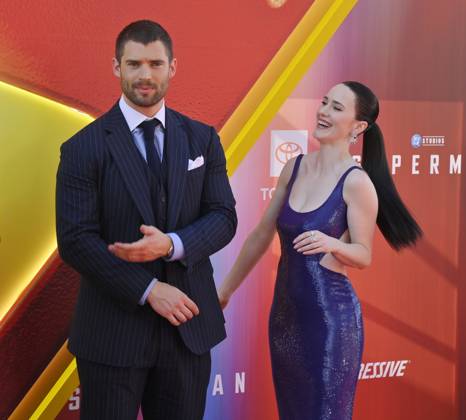 Cast members David Corenswet (L) and Rachel Brosnahan attend the premiere of the sci-fi motion picture Superman at the TCL Chinese Theatre in the Hollywood section of Los Angeles on Monday, July 7, 2025. Storyline: Superman must reconciles his alien Kryptonian heritage with his human upbringing as reporter Clark Kent. As the embodiment of truth, justice and the human way he soon finds himself in a world that views these as old-fashioned. Superman must reconcile his alien Kryptonian heritage with his human upbringing as reporter Clark Kent. As the embodiment of truth, justice and the human way he soon finds himself in a world that views these as old-fashioned.  LAP20205070706 JIMxRUYMEN