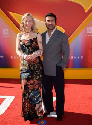 Superman Premiere - Los Angeles, USA LOS ANGELES, USA. July 07, 2025: Kumail Nanjiani & Emily V. Gordon at the premiere for Superman at the TCL Chinese Theatre. Los Angeles CA USA  Copyright: xPaulxSmith Featureflashx