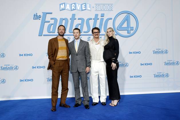 Ebon Moss Bachrach, Joseph Quinn, Pedro Pascal and Vanessa Kirby at The Fantastic Four First Steps movie premiere and fan event on 8 07 2025 at the Center am Potsdamer Platz in Berlin The Fantastic Four movie premiere in Berlin