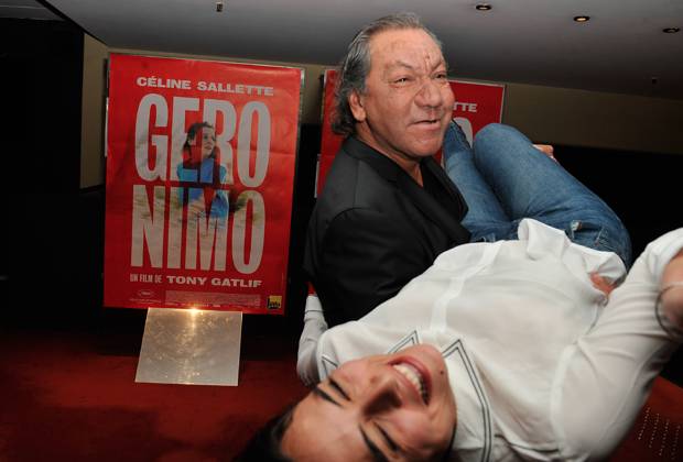 Director Tony Gatlif and Nailia Harzoune Before the premiere of the film Geronimo at the UGC Ciné Cité des Halles in Paris, October 13, 2014 Paris France  Copyright: xGiancarloxGorassini BestimagexGiancarloxGorassini Bestimagex
