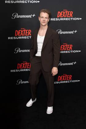 Patrick Gibson arrives on the red carpet at the world premiere of Dexter: Resurrection at Alice Tully Hall on Wednesday, July 9, 2025 in New York City.  NYP20250709637 DEREKxFRENCH