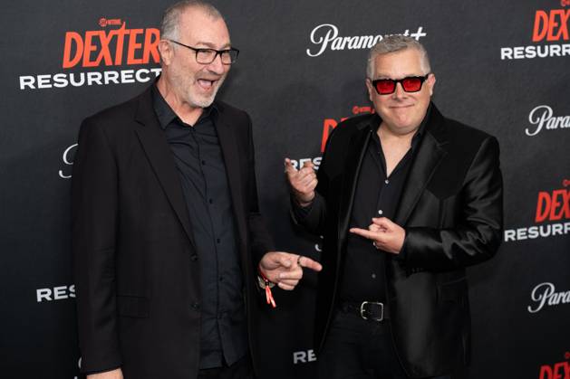 Scott Reynolds (R) arrives on the red carpet at the world premiere of Dexter: Resurrection at Alice Tully Hall on Wednesday, July 9, 2025 in New York City.  NYP20250709619 DEREKxFRENCH