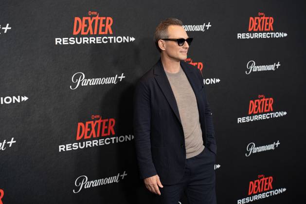 Christian Slater arrives on the red carpet at the world premiere of Dexter: Resurrection at Alice Tully Hall on Wednesday, July 9, 2025 in New York City.  NYP20250709655 DEREKxFRENCH