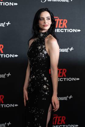 Krysten Ritter arrives on the red carpet at the world premiere of Dexter: Resurrection at Alice Tully Hall on Wednesday, July 9, 2025 in New York City.  NYP20250709649 DEREKxFRENCH