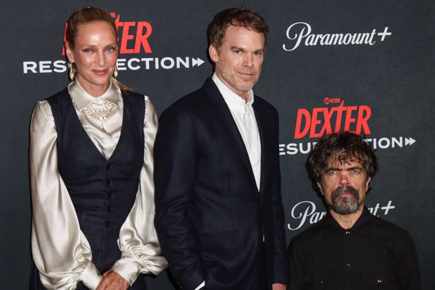 World Premiere Of Paramount+ And Showtime s Dexter: Resurrection Season 1 Uma Thurman, Michael C. Hall and Peter Dinklage arrive at the World Premiere Of Paramount+ And Showtime s Dexter: Resurrection Season 1 held at the Alice Tully Hall at the Lincoln Center for the Performing Arts in Manhattan, New York City, New York, United States. Alice Tully Hall at the Lincoln Center for the Performing Arts, Manhattan, New York City, New York, USA New York United States Copyright: xImagexPressxAgencyx originalFilename: collin-worldpre250710_npnEC