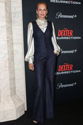 World Premiere Of Paramount+ And Showtime s Dexter: Resurrection Season 1 MANHATTAN, NEW YORK CITY, NEW YORK, USA - JULY 09: American actress Uma Thurman arrives at the World Premiere Of Paramount+ And Showtime s Dexter: Resurrection Season 1 held at the Alice Tully Hall at the Lincoln Center for the Performing Arts on July 9, 2025 in Manhattan, New York City, New York, United States., Credit:Image Press Agency Avalon United States, New York, New York City, Alice Tully Hall at the Lincoln Center for the Performing Arts Copyright: xImagexPressxAgencyx xAvalonx 1020487258