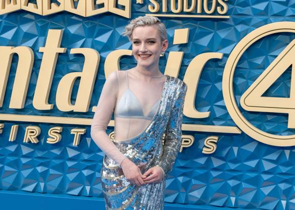 Julia Garner attends The Fantastic Four: First Steps - UK Launch Event at the BFI IMAX, Waterloo in London, England. UK. Thursday 10th July 2025. Copyright: xJamesxWarrenx THE FANTASTIC FOUR - FIRST STEPS - UK LAUNCH EVENT62