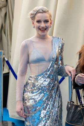 Julia Garner attends The Fantastic Four: First Steps - UK Launch Event at the BFI IMAX, Waterloo in London, England. UK. Thursday 10th July 2025. Copyright: xJamesxWarrenx THE FANTASTIC FOUR - FIRST STEPS - UK LAUNCH EVENT54