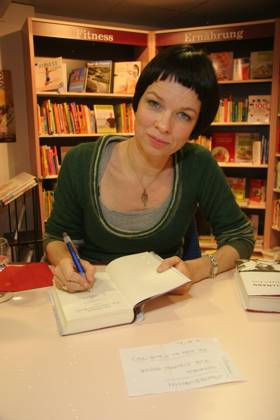 Linn Ullmann signing her new book A Blessed Child ( Ein gesegnetes Kind ) at Heymann bookstore , Hamburg, Germany Andreas Karsten WENN 887053.jpg