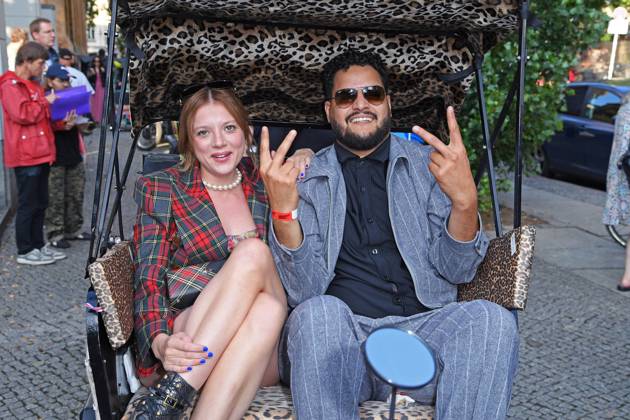 Jella Haase, Yasin El Harrouk at the SchwarzeSchafe premiere at the cinema in the Kulturbrauerei in Berlin on 15 07 2025