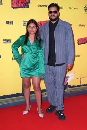 Norah Estelle Martha Malachowski, Yasin El Harrouk at the SchwarzeSchafe premiere at the cinema in the Kulturbrauerei in Berlin on 15 07 2025