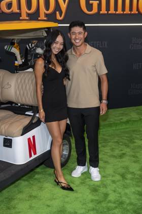 July 21, 2025, New York, United States: (L-R) Kat Zhu and Collin Morikawa attend Netflix s Happy Gilmore 2 New York Premiere at Jazz at Lincoln Center. New York United States - ZUMAs197 20250721_aaa_s197_278 Copyright: xRonxAdarx
