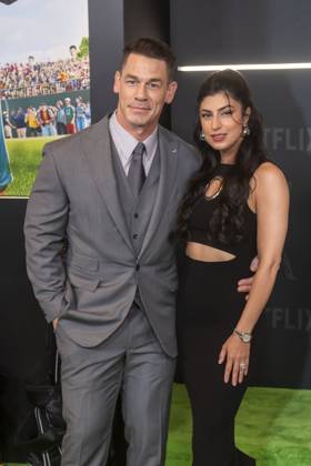 July 21, 2025, New York, United States: (L-R) John Cena and Shay Shariatzadeh attend Netflix s Happy Gilmore 2 New York Premiere at Jazz at Lincoln Center. New York United States - ZUMAs197 20250721_aaa_s197_281 Copyright: xRonxAdarx