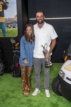 July 21, 2025, New York, United States: (L-R) Meredith Scudder and Scottie Scheffler attend Netflix s Happy Gilmore 2 New York Premiere at Jazz at Lincoln Center. New York United States - ZUMAs197 20250721_aaa_s197_285 Copyright: xRonxAdarx