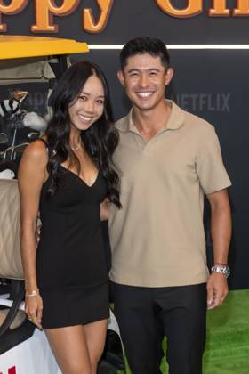 July 21, 2025, New York, United States: (L-R) Kat Zhu and Collin Morikawa attend Netflix s Happy Gilmore 2 New York Premiere at Jazz at Lincoln Center. New York United States - ZUMAs197 20250721_aaa_s197_291 Copyright: xRonxAdarx