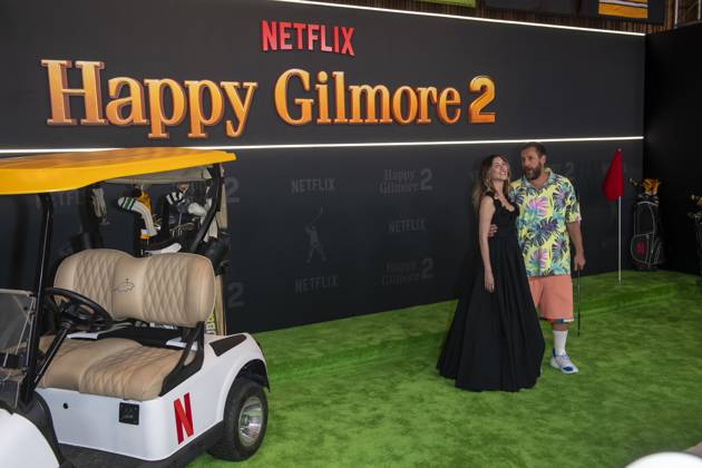 July 21, 2025, New York, United States: (L-R) Jackie Sandler and Adam Sandler attend Netflix s Happy Gilmore 2 New York Premiere at Jazz at Lincoln Center. New York United States - ZUMAs197 20250721_aaa_s197_302 Copyright: xRonxAdarx