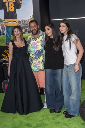July 21, 2025, New York, United States: (L-R) Adam Sandler, Jackie Sandler, Sadie Sandler and Sunny Sandler attend Netflix s Happy Gilmore 2 New York Premiere at Jazz at Lincoln Center on July 21, 2025 in New York City. New York United States - ZUMAs197 20250721_aaa_s197_311 Copyright: xRonxAdarx