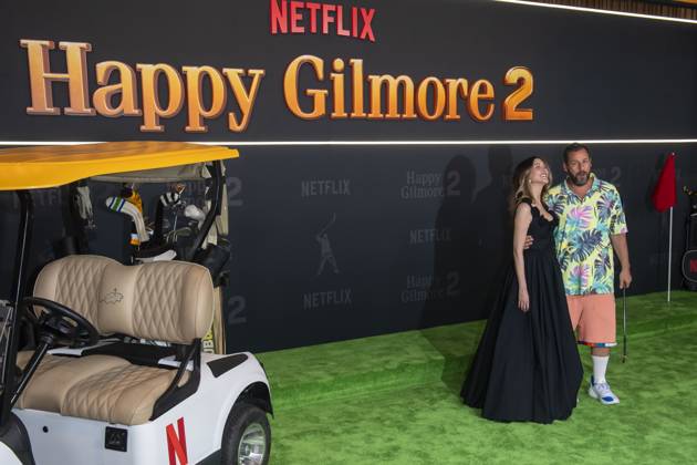 July 21, 2025, New York, United States: (L-R) Jackie Sandler and Adam Sandler attend Netflix s Happy Gilmore 2 New York Premiere at Jazz at Lincoln Center. New York United States - ZUMAs197 20250721_aaa_s197_315 Copyright: xRonxAdarx
