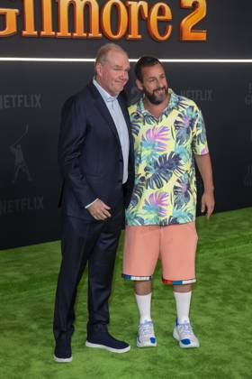July 21, 2025, New York, United States: (L-R) Tim Herlihy and Adam Sandler attend Netflix s Happy Gilmore 2 New York Premiere at Jazz at Lincoln Center. New York United States - ZUMAs197 20250721_aaa_s197_319 Copyright: xRonxAdarx