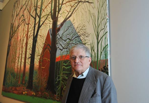 Artist, David Hockney gifts his largest ever canvas, Bigger Trees Near Water to the Tate Britain London, England - 07.04.08, London, United Kingdom Daniel Deme WENN 1814537.jpg