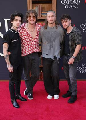 Netflix s My Oxford Year Premiere - LA Mason Watts, Conor Smith, Zach Newbould and Shane Appell of the Midnight Til Morning At Netflix s My Oxford Year Los Angeles Premiere At Netflix Tudum Theater , In Los Angeles CA, USA on July 24, 2025. Photo by Fati S ABACAPRESS.COM Lso Angeles CA United States  Copyright: xFatixSadou ABACAPRESS.COMx