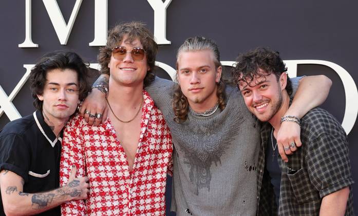 Netflix s My Oxford Year Premiere - LA Mason Watts, Conor Smith, Zach Newbould and Shane Appell of the Midnight Til Morning At Netflix s My Oxford Year Los Angeles Premiere At Netflix Tudum Theater , In Los Angeles CA, USA on July 24, 2025. Photo by Fati S ABACAPRESS.COM Lso Angeles CA United States  Copyright: xFatixSadou ABACAPRESS.COMx