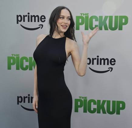Elsie Hewitt attends the premiere of the motion picture comedy The Pickup at Regal LA Live in Los Angeles on Sunday, July 27, 2025. Storyline: A routine cash pickup turns into a deadly pursuit when two mismatched armored truck drivers are ambushed by ruthless criminals with plans beyond the cash.  LAP2025072712 JIMxRUYMEN